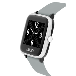 Orologio Smartwatch Unisex Liujo SWLJ043 in Silicone Grigio Full Touch