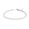 Cavigliera Donna Marlù 20CV090-W doppia catena con perle bianche e lip-cable