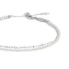 Cavigliera Donna Marlù 20CV090-W doppia catena con perle bianche e lip-cable