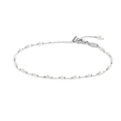 Cavigliera Donna Marlù 20CV091-W Acciaio Silver Perle Ovali