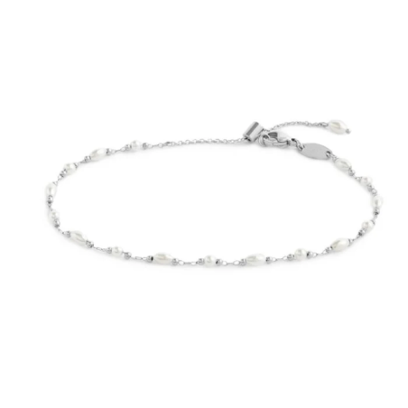Cavigliera Donna Marlù 20CV091-W Acciaio Silver Perle Ovali