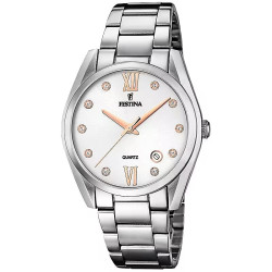 Orologio Solo Tempo Donna Festina Boyfriend F16790/A in Acciaio Silver 36mm