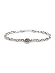Generico Bracciale Unisex Marlù 30BR0011-N Catena in Acciaio con Rosa dei Venti