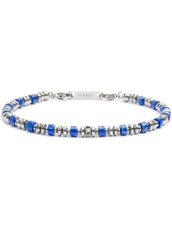 Bracciale Marlù 30BR0015-B Acciaio Silver con Lapislazzuli Blu | Bracciali Marlù
