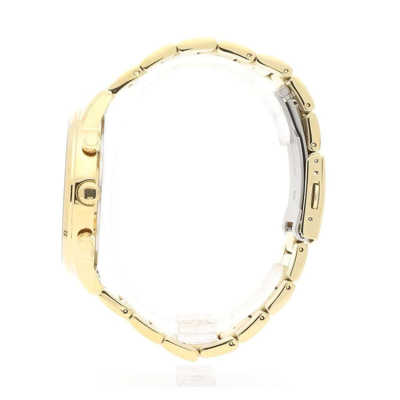Men's Chronograph Watch Guess W1309G2 in original gold color steel