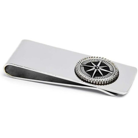 Fermasoldi Marlù 30FS0001-N in Acciaio Silver con Rosa Dei Venti
