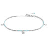 Cavigliera Donna Marlù 20CV092-T con ematite cubica alternata a perline conchiglia e stelle marine pendenti