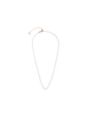 Collana donna acciaio pvd oro rosa con perle 3.30 mm di Marù, 2CA0032R-W