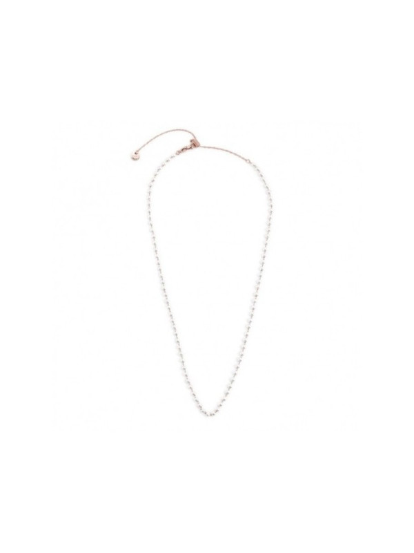Collana donna acciaio pvd oro rosa con perle 3.30 mm di Marù, 2CA0032R-W