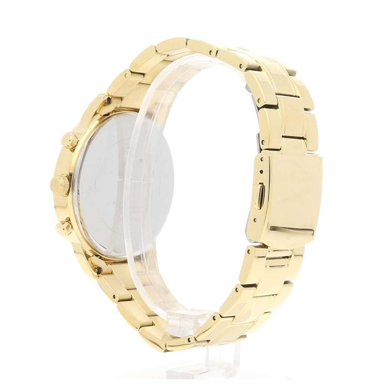 Men's Chronograph Watch Guess W1309G2 in original gold color steel