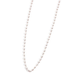 Collana donna acciaio pvd oro rosa con perle 3.30 mm di Marù, 2CA0032R-W