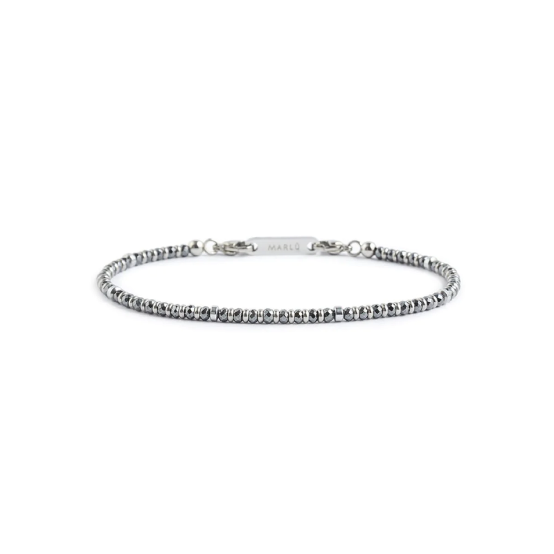 Bracciale Uomo Marlù 1BR0069-E Sparkles in Acciaio con Ematite Silver Bracciale Uomo Marlù 1BR0069-E Sparkles in Acciaio con Ematite Silver