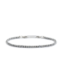 Bracciale Uomo Marlù 1BR0069-E  Sparkles in Acciaio con Ematite Silver