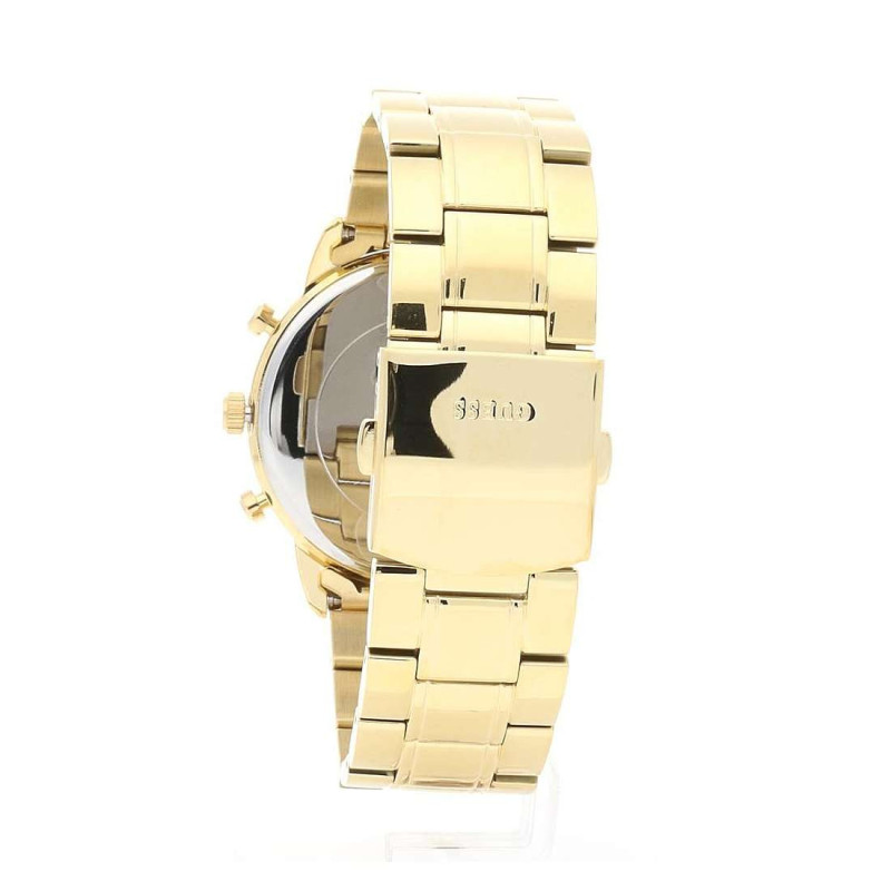 Men's Chronograph Watch Guess W1309G2 in original gold color steel