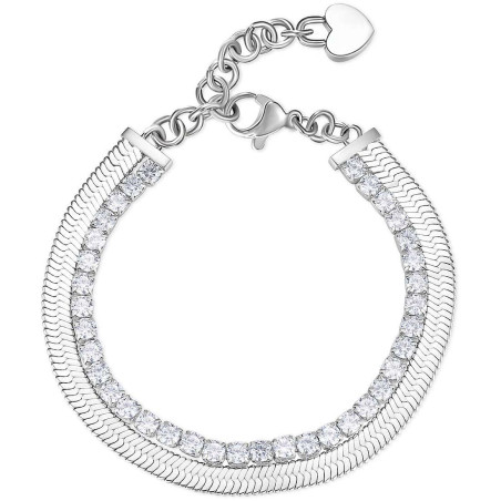 Bracciale Donna Tennis Doppio Filo Brosway Desideri BEI074 Colore Argento