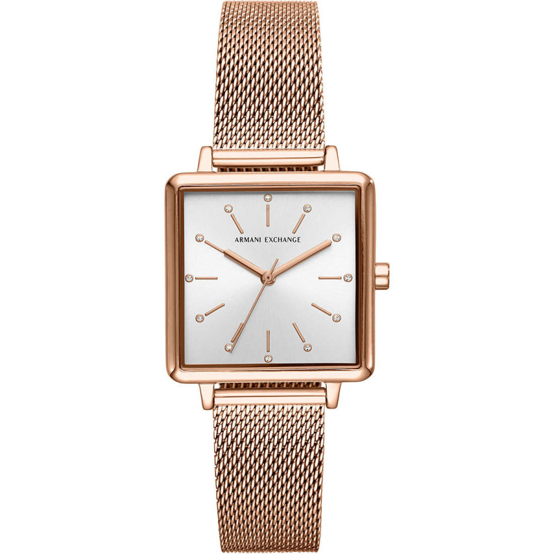 Orologio Donna Armani Exchange AX5802 In Acciaio Oro Rosa e Cristalli Orologio Donna Armani Exchange AX5802 In Acciaio Oro Rosa e Cristalli