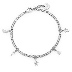 Bracciale donna Desideri tennis in acciaio BEI040