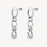 Orecchini Donna Brosway Ribbon BBN43 in Acciaio Silver con Cristalli