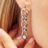 Orecchini Donna Brosway Ribbon BBN43 in Acciaio Silver con Cristalli