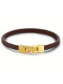 Bracciale Uomo Brosway Ink BIK136A in Pelle Marrone con Centrale Acciaio