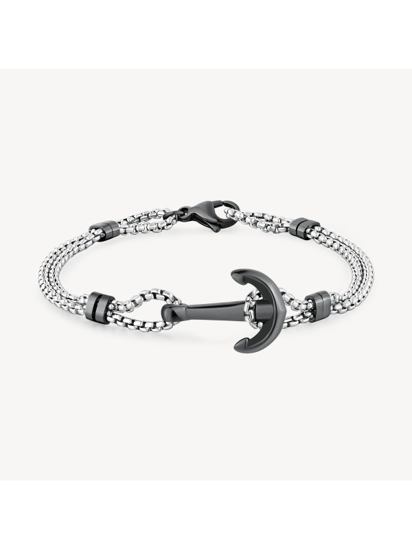 Bracciale Uomo Brosway Poseidon BPN15 in Acciaio Silver con Ancora