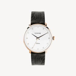 Orologio Solo Tempo Donna Brosway Victoria WVI28 Cinturino In Pelle Nero