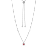 Collana Donna Liujo LJ2267 in Acciaio 3161l Silver con Pendente Zircone Rosso