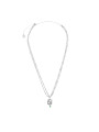 Collana Donna Marlù 33CN0019-V in Acciaio Silver Doppio Filo con Serpente