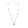 Collana Donna Marlù 33CN0019-V in Acciaio Silver Doppio Filo con Serpente