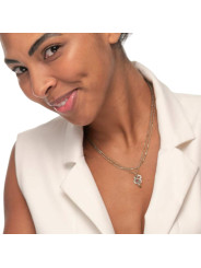 Collana Donna Marlù 33CN0019-V in Acciaio Silver Doppio Filo con Serpente