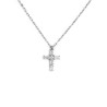 Collana Donna Marlù 31CN0007-W Croce Pendente in Acciaio Silver e Zirconi