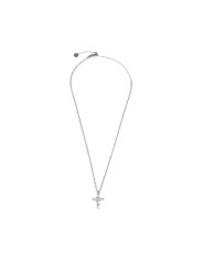 Collana Donna Marlù 31CN0007-W Croce Pendente in Acciaio Silver e Zirconi