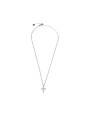 Collana Donna Marlù 31CN0007-W Croce Pendente in Acciaio Silver e Zirconi
