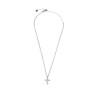 Collana Donna Marlù 31CN0007-W Croce Pendente in Acciaio Silver e Zirconi