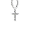 Mono Orecchino Marlù a Cerchio 31OR0014G-W a Croce in Acciaio Silver