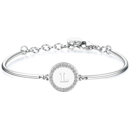 Bracciale Donna Brosway Chakra BHK135 in Acciaio Lettera L Alfabeto