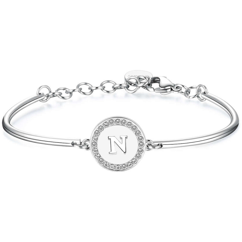 BRACCIALE DONNA Brosway Chakra INIZIALE LETTERA N BHK137 in Acciaio Silver BRACCIALE DONNA Brosway Chakra INIZIALE LETTERA N BHK137 in Acciaio Silver