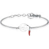 racciale Donna Chakra Brosway BHK314 con Coccinella e Cornetto Rosso Fortuna