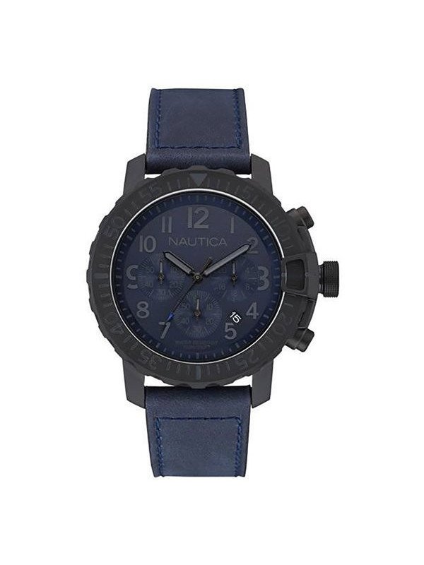 Orologio NAUTICA uomo NMS 01 cronografo pelle blu