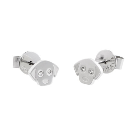 Orecchini Donna Marlù 18OR044 in Acciaio Silver Cane e Cristalli