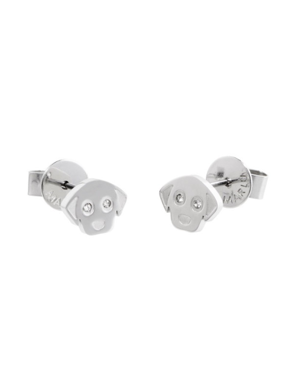 Orecchini Donna Marlù 18OR044 in Acciaio Silver Cane e Cristalli