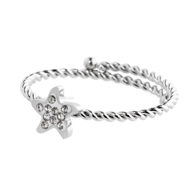 Anello Donna Marlu' time to 18AN048-S Stella con Cristalli Anello Donna Marlu' time to 18AN048-S Stella con Cristalli