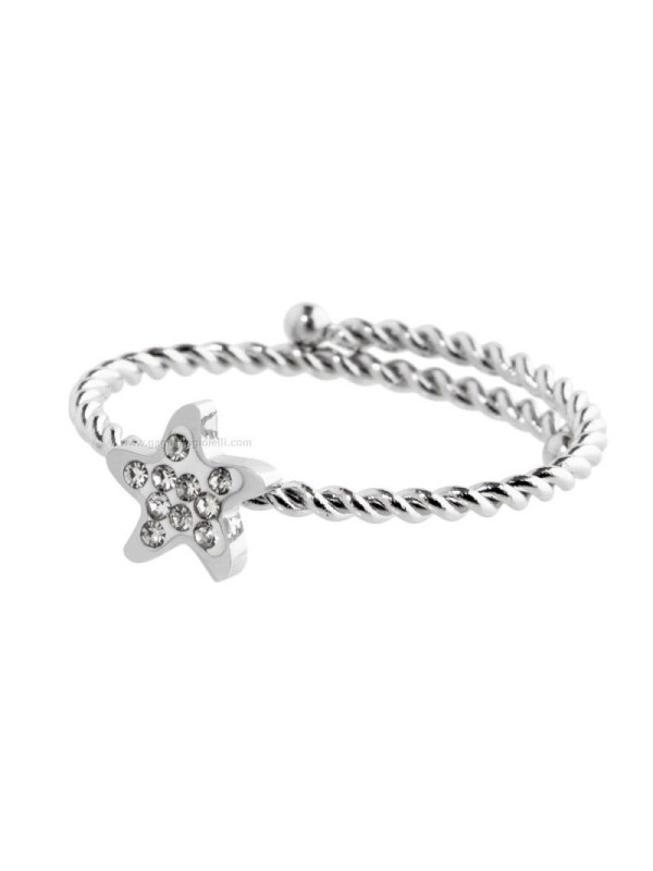 Anello Donna Marlu' time to 18AN048-S Stella con Cristalli