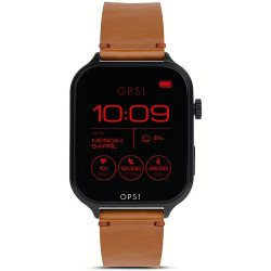 Orologio Smartwatch Uomo Ops Objects Call Diamonds OPSSW-46 Cinturino Pelle Marrone