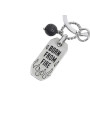 Portachiavi Marlù 33PC002-N Acciaio Silver con Pierta Lavica