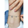 Cavigliera da Donna Brosway Chant BAH15 in Acciaio e Cristalli con Pendenti
