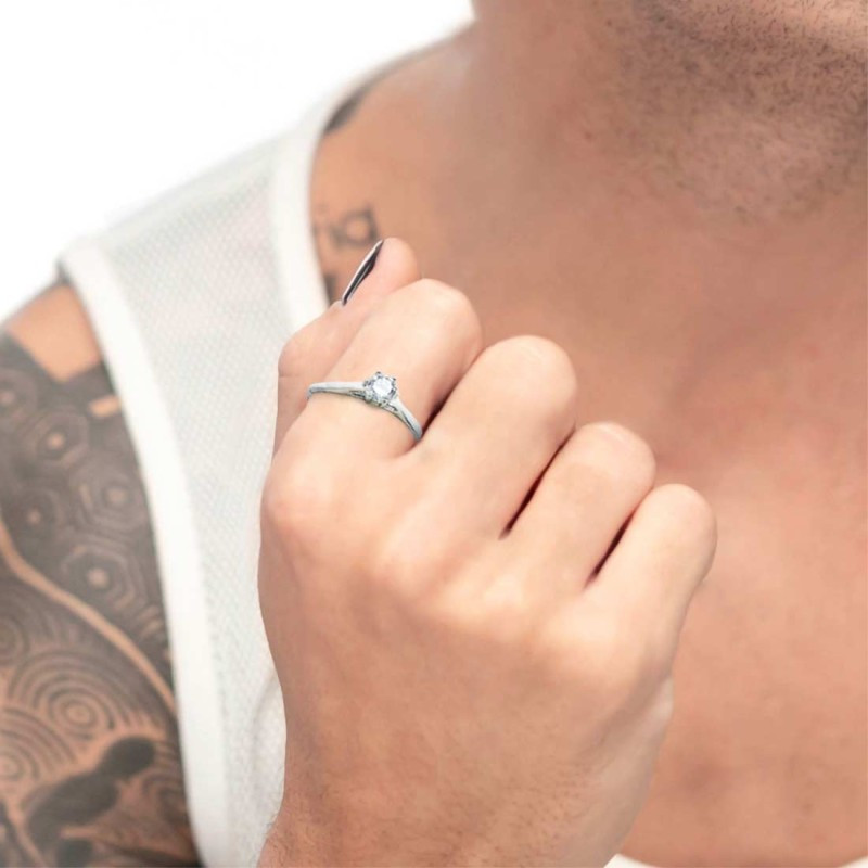 Anello Donna Marlù 31AN0009W-10 Marlù solitario zircone 5,25mm Acciaio Silver