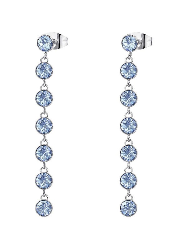 Orecchini Brosway Donna BYM146 in acciaio con cristallo colore azzurro