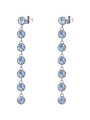Orecchini Brosway Donna BYM146 in acciaio con cristallo colore azzurro