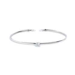 Bracciale Donna Marlù 31BR0016-W rigido con zircone 5,25mm centrale e zirconi